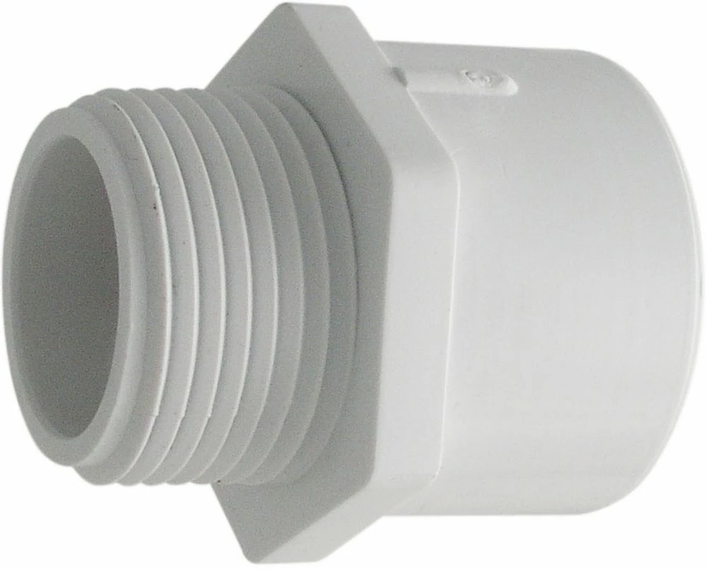 Lasco Fittings 1-1/4 Inch Slip x Slip x M.I.P. Sched. 40-PVC Male Adapter FP4 MA-114 - 436012BC - PVC Fittings 3 Lasco Fittings 1-1/4 Inch Slip x Slip x M.I.P. Sched. 40-PVC Male Adapter FP4 MA-114 - 436012BC - PVC Fittings