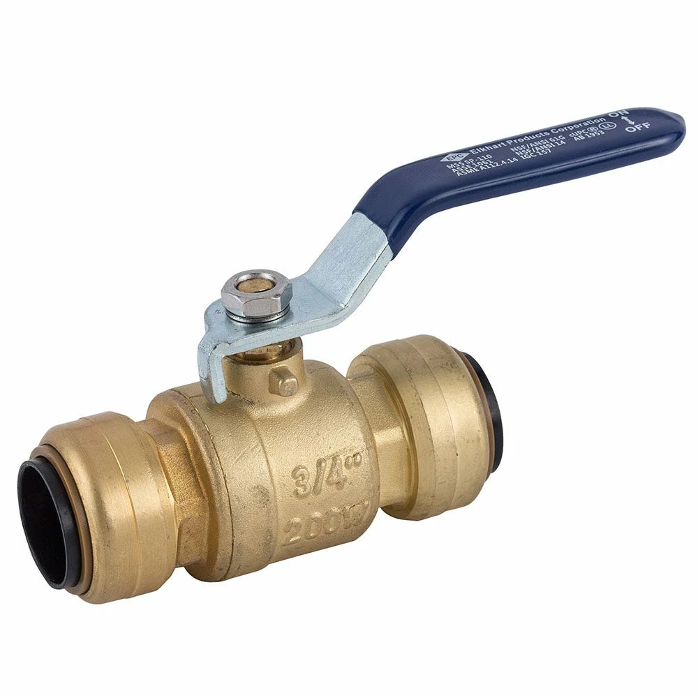 Elkhart Products Tectite 3/4 Inch Push-Fit x Push-Fit Brass Ball Valve - Lead Free - 10155523 - General Plumbing Hardware 3 Elkhart Products Tectite 3/4 Inch Push-Fit x Push-Fit Brass Ball Valve - Lead Free - 10155523 - General Plumbing Hardware