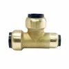Elkhart Products Tectite 3/4 Inch x 1/2 Inch x 3/4 Inch Push-Fit x Push-Fit x Push-Fit Brass Tee Lead Free - 10155492 - General Plumbing Hardware