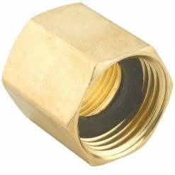 Gilmour Double Female Brass Connector Thread Size 3/4" NPT (F) to 3/4" NH (F) 807074-1001 - Brass Fittings