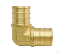 Apollo 3/4 Inch Brass PEX Barb 90-Degree Elbow 10 Pack - APXE3410PK - Bathroom