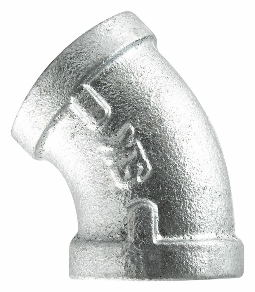 LDR Galvanized 45 Degree Elbow 1/2" 311 E45-12 - Malleable Fittings 4 LDR Galvanized 45 Degree Elbow 1/2" 311 E45-12 - Malleable Fittings - Image 2