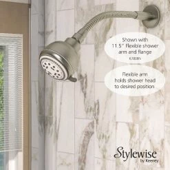 Stylewise by Keeney 5 Function Shower Head-1.8 GPM -Brushed Nickel-K701BN - Bathroom Accessories -Plumbing Sales 2022 371eb8916bdfe9e5788e7290a5f6a44a5b1a1221 2516401 5