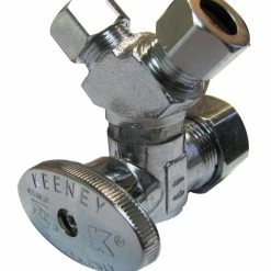 Plumb Pak Quarter Turn 3 Way Valve 5/8 OD 1/2 Inch Copper x 3/8 Inch OD x 3/8 Inch OD - PP2903VLF - General Plumbing Hardware