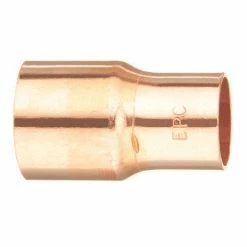 Elkhart Products Elkhart 3/4 Inch x 1/2 Inch Cup x Cup Copper WROT Reducer Coupling with Stop Lead Free - 10130716 - General Plumbing Hardware