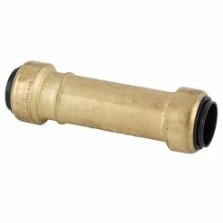 Elkhart Products Tectite 3/4 Inch Push-Fit x Push-Fit Brass Repair Coupling Lead Free - 10155516 - General Plumbing Hardware