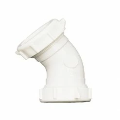 Keeney 45 Degree Coupling Elbow 1-1/2 PP55-7W - Bathroom Accessories