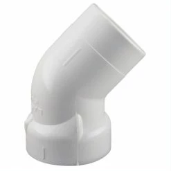 Lasco Fittings 1 1/2 DWV 45 Street Elbow HXSP - PVC Fittings