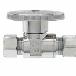 Plumb Pak Quarter Turn Straight Valve 3/8 Inch OD Comp - PP2071LF - General Plumbing Hardware