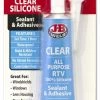 J.B. Weld J-B Weld Clear All-Purpose RTV Silicone Sealant and Adhesive, 3 oz. - 31310 - Adhesives