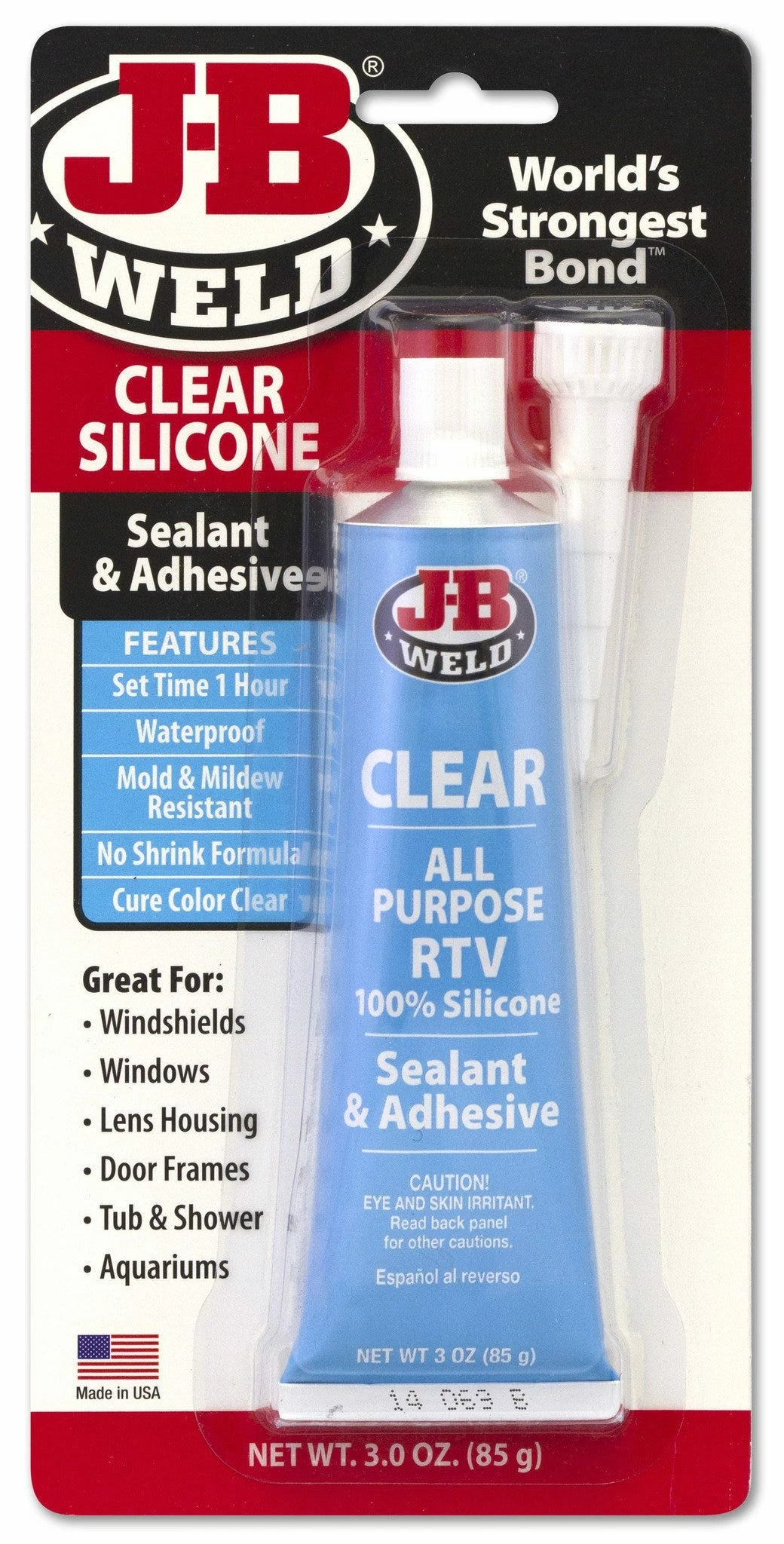 J.B. Weld J-B Weld Clear All-Purpose RTV Silicone Sealant and Adhesive, 3 oz. - 31310 - Adhesives 2 J.B. Weld J-B Weld Clear All-Purpose RTV Silicone Sealant and Adhesive, 3 oz. - 31310 - Adhesives