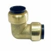 Elkhart Products Tectite 3/4 Inch Push-Fit x Push Fit Brass 90 Degree Elbow Lead Free - 10155478 - General Plumbing Hardware