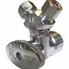 Plumb Pak Quarter Turn 3 Way Valve 1/2 Inch FIP x 3/8 Inch OD x 1/4 Inch OD - PP2902VLF - General Plumbing Hardware