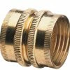 Gilmour Double Female Swivel Brass Connector Thread Size 3/4" NPT (F) to 3/4" NH (F) 807734-1001 - Brass Fittings