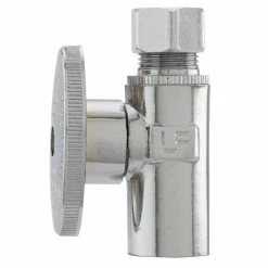 Plumb Pak Quarter Turn Straight Valve 1/2 Inch Copper Sweat with an Outlet of 3/8 Inch OD - PP62PCLF - General Plumbing Hardware