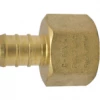 Apollo 1/2 Inch Brass PEX Barb x 1/2 Inch Female Pipe Thread Adapter - APXFA1212 - Bathroom