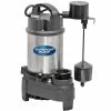 Superior Pump 3/4 HP Stainless Steel & Cast Iron Submersible Sump Pump with Vertical Float Switch - 92751 - Pumps & Wells