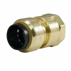 Elkhart Products Tectite 1/2 Inch Push-Fit x Female Pipe Thread Brass Female Adapter Lead Free - 10155462 - General Plumbing Hardware