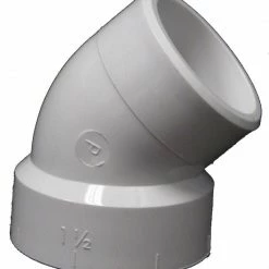 Lasco Fittings 3 Inch PVC 45 Degree Street Elbow DWV FPV - D320030BC - PVC Fittings