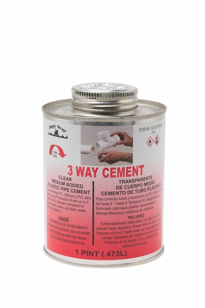 Black Swan pint 3 Way Cement Clear Medium Bodied - 07115 - Plumber's Tools 4 Black Swan pint 3 Way Cement Clear Medium Bodied - 07115 - Plumber's Tools - Image 2