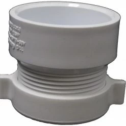 Lasco Fittings 1-1/2 Inch x 1-1/4 Inch PVC Female Trap Adapter DWV FPV FootA-112114 - D104212BC - PVC Fittings