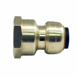 Elkhart Products Tectite 1/2 Inch x 3/4 Inch Push-Fit x Female Pipe Thread Brass Female Adapter Lead Free - 10177358 - General Plumbing Hardware