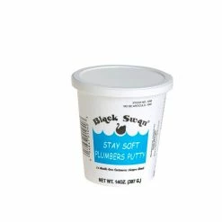 Black Swan 14 oz Stay Soft Plumbers Putty - 01040 - Plumber's Tools