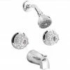 Essentials Shower & Tub Faucet- Dual Handles-EBA58WCP - Bathroom Accessories